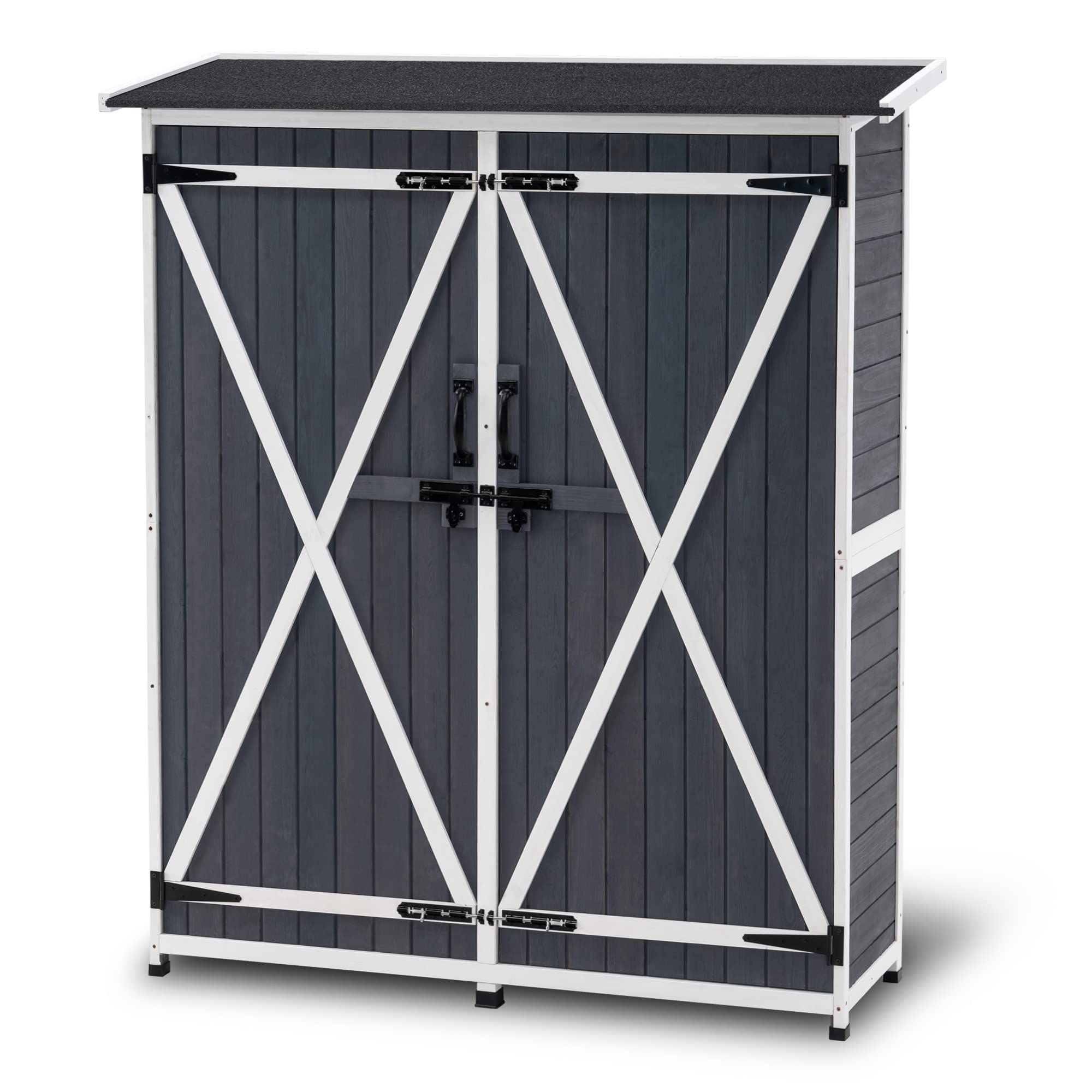 Garden Tools - Outdoor Storage Cabinet with Shelves, Wood
