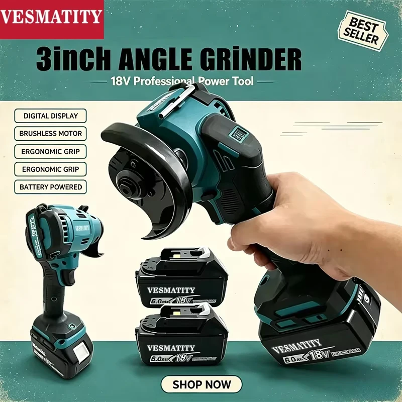 Digital Display Brushless Mini - đánh giá và giá Brushless Angle Grinder Battery Powered