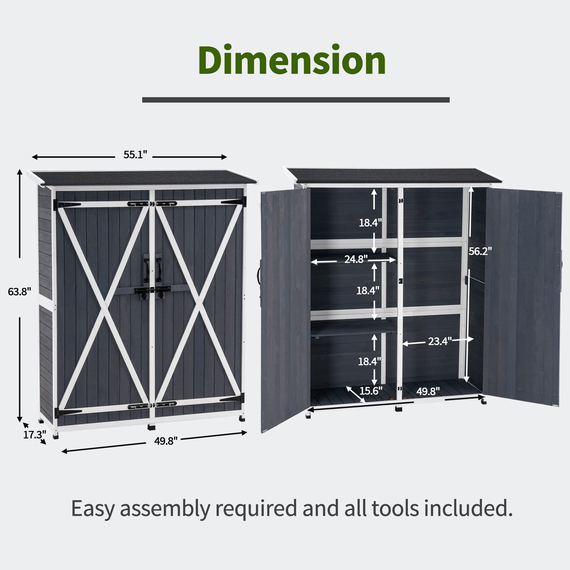Outdoor Storage Cabinet with S - đánh giá và giá Garden Tools